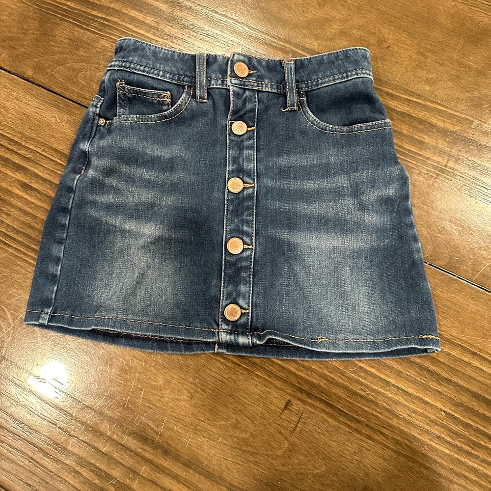 JUSTICE GIRLS DENIM SKIRT SIZE 12 with SHORTS